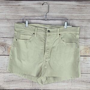 NWT Women's Old Navy Higher High Rise Sky High A Line Beige Jean Shorts Size 16